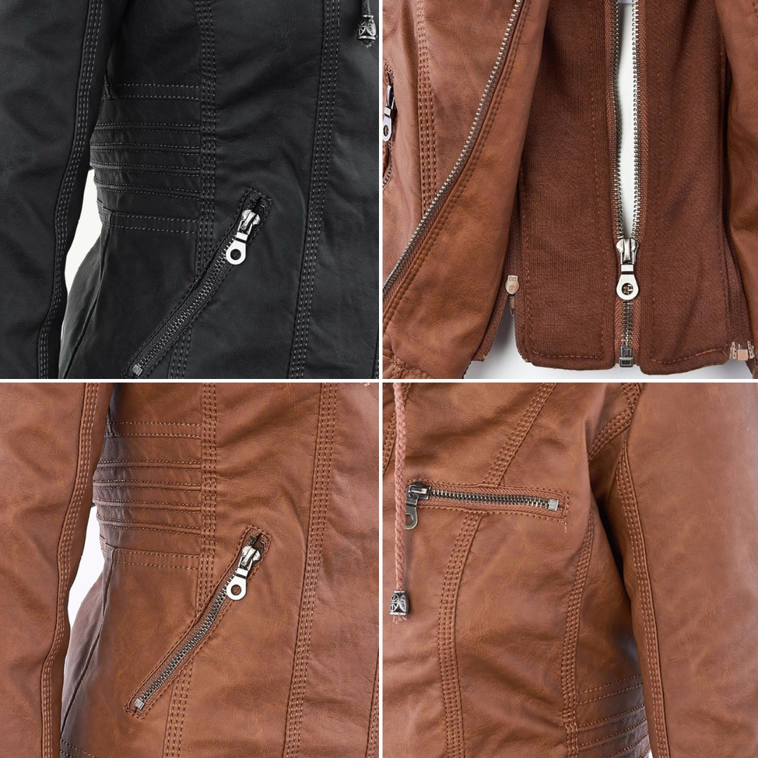 Christine | Hooded Motorcycle Jacket