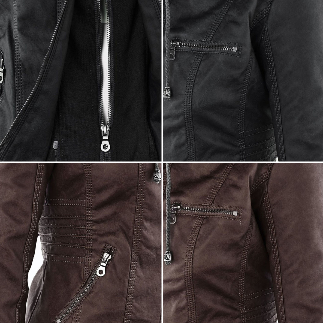 Christine | Hooded Motorcycle Jacket