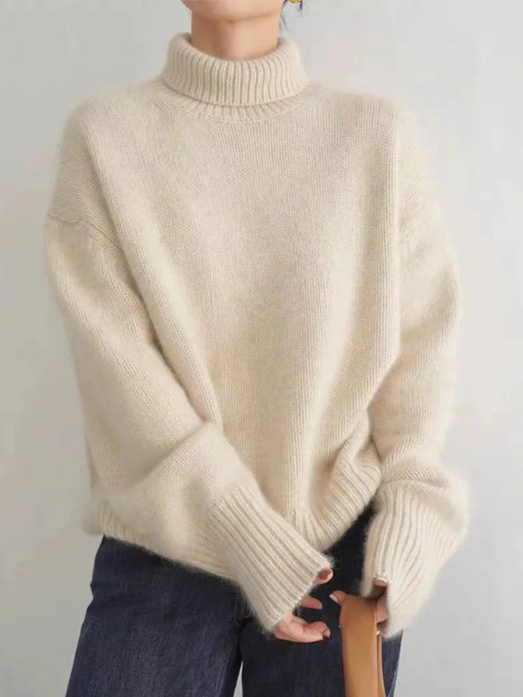 P|H - Oversized Turtleneck Knit Sweater Kathleen