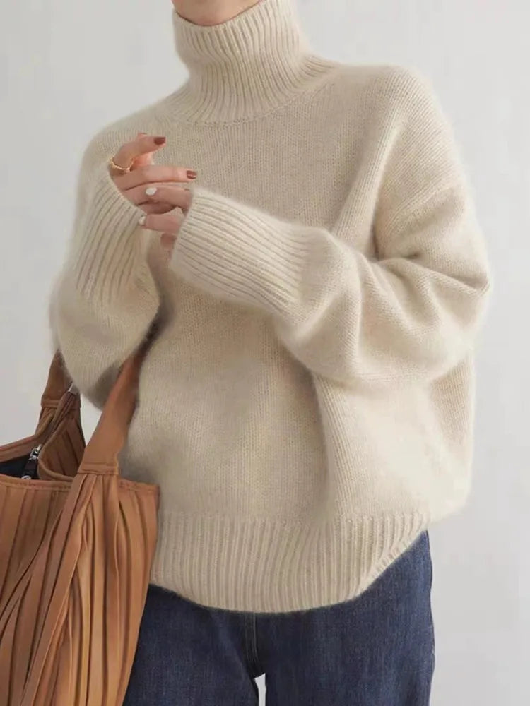 P|H - Oversized Turtleneck Knit Sweater Kathleen