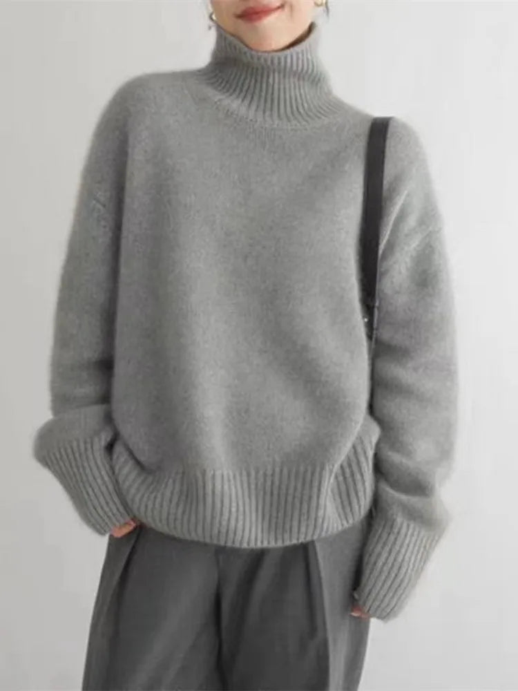 P|H - Oversized Turtleneck Knit Sweater Kathleen