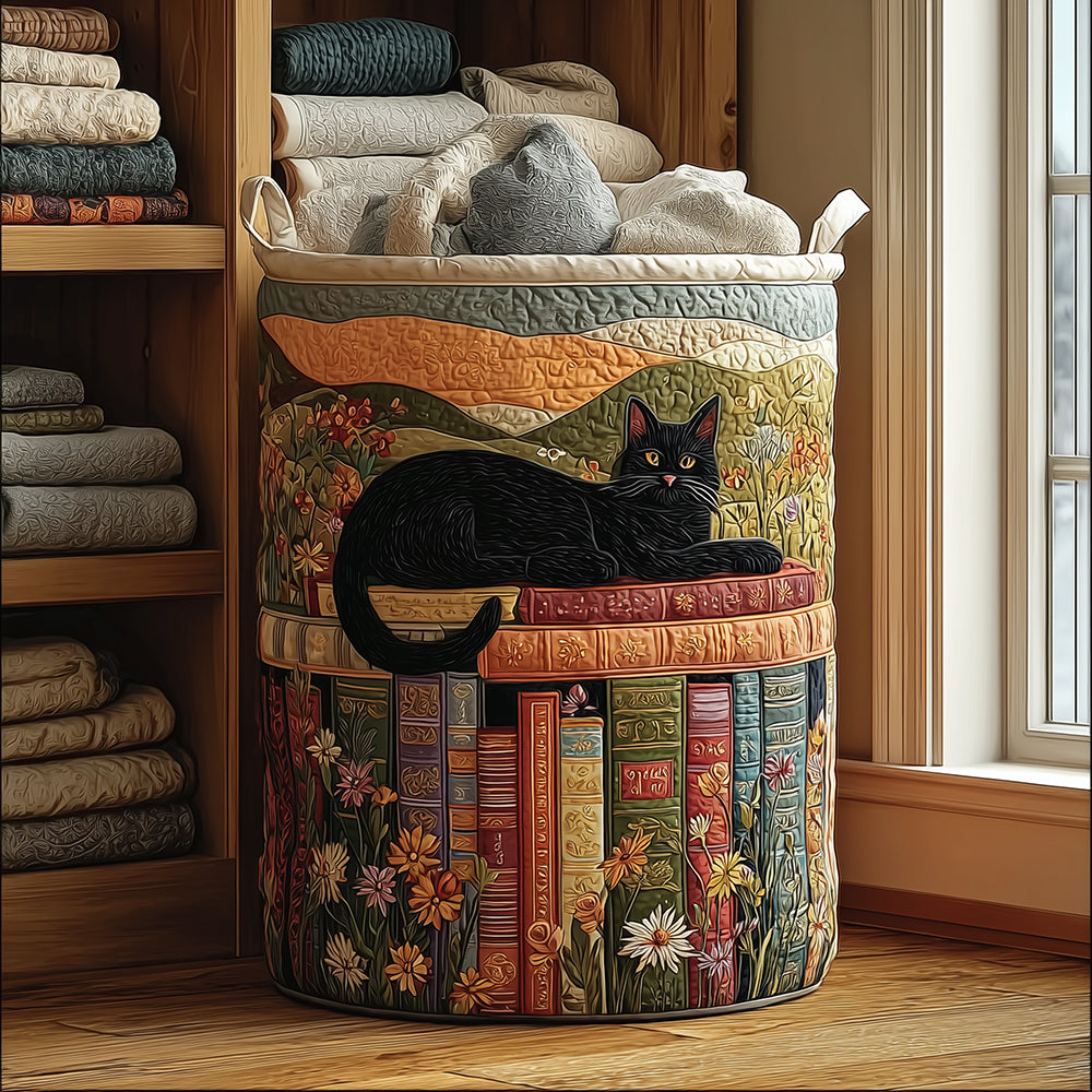 Cozy Cat | Quilted Storage Basket