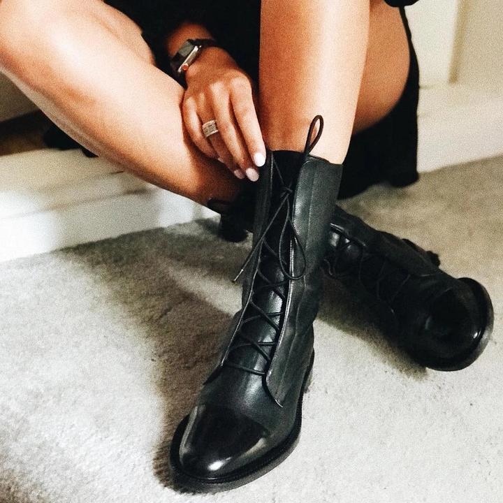 ELAINE – Laced Ankle Boots