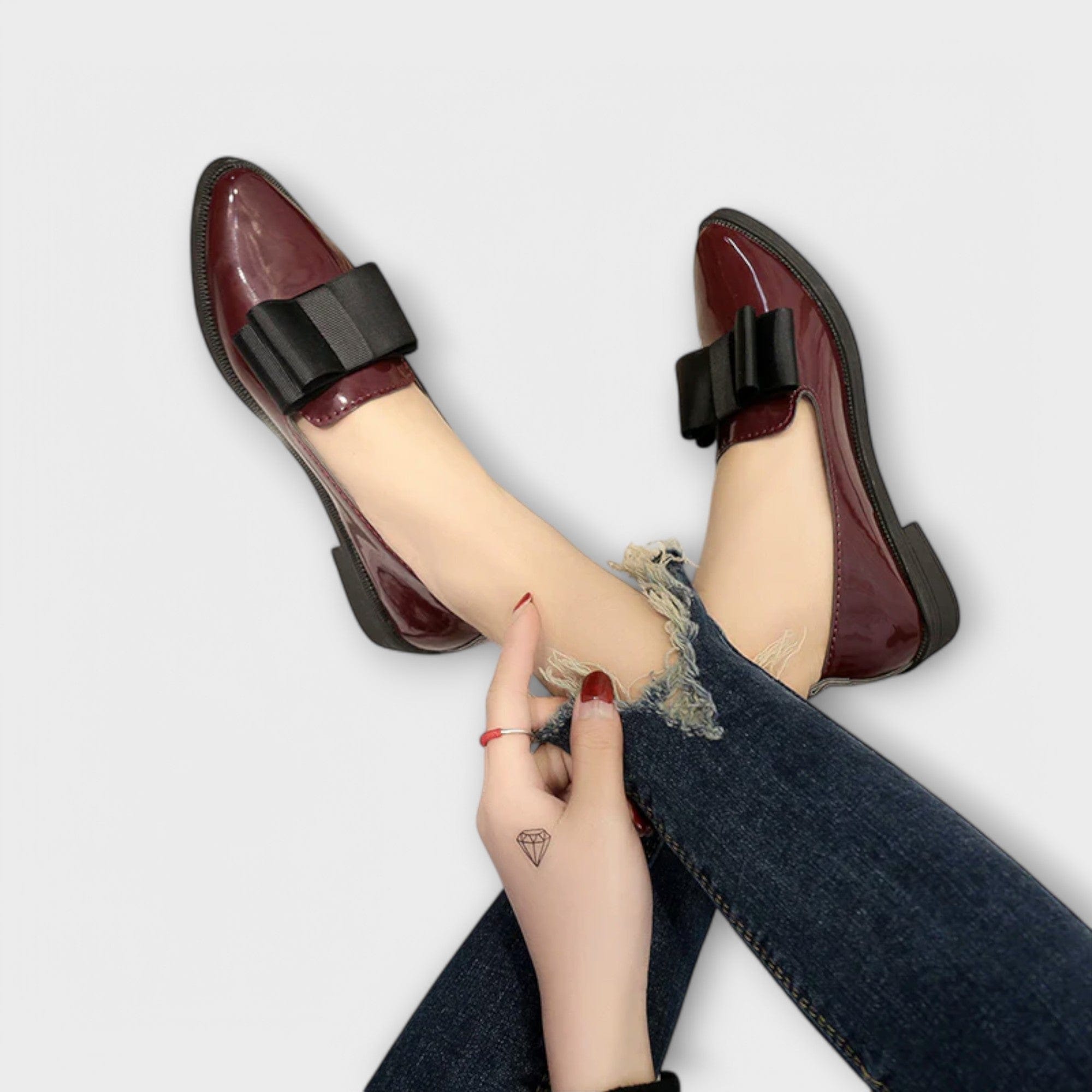 Henrietta | Patent Bow Loafers