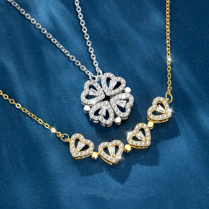 KYLINE – Clover Heart Pendant Necklace