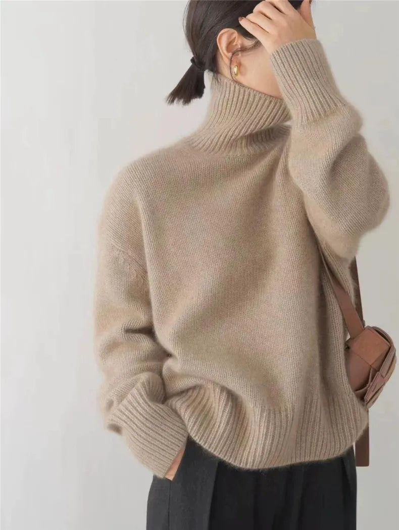 P|H - Oversized Turtleneck Knit Sweater Kathleen