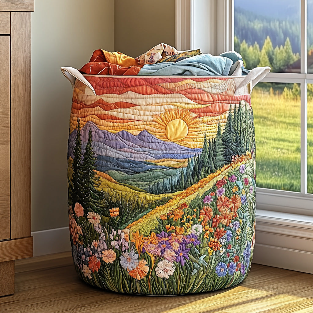 Bright Meadow | Quilted Storage Basket