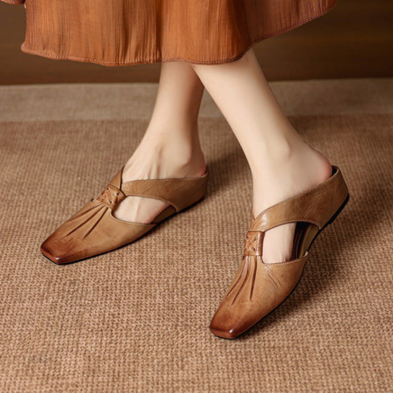 Olene Square-Toe Mules