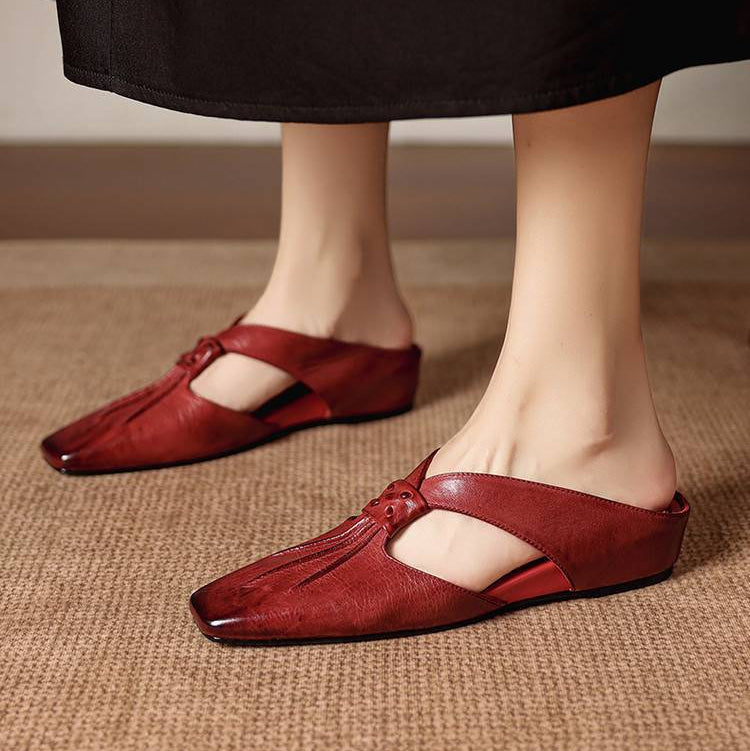Olene Square-Toe Mules