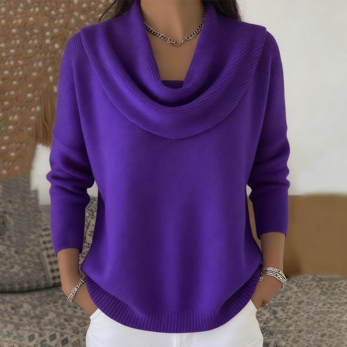 Sage | Cowl Neck Sweater