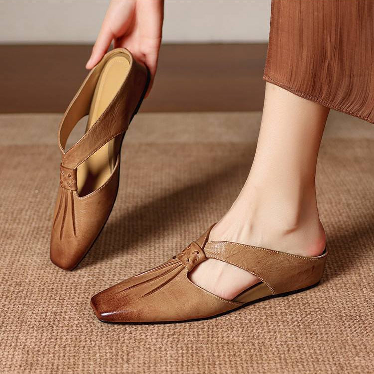 Olene Square-Toe Mules