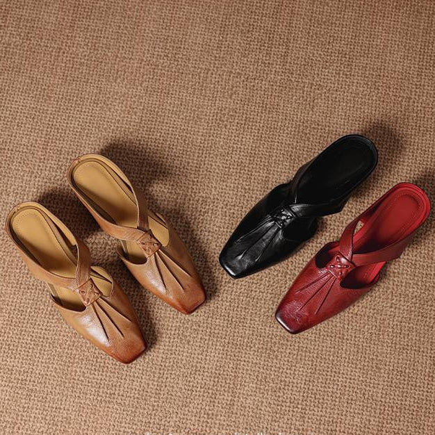Olene Square-Toe Mules