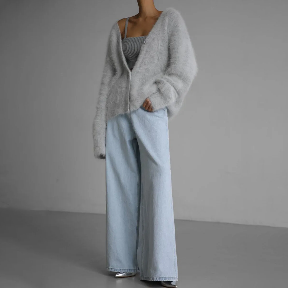 P|H - Brushed Mohair Button Cardigan Margaret