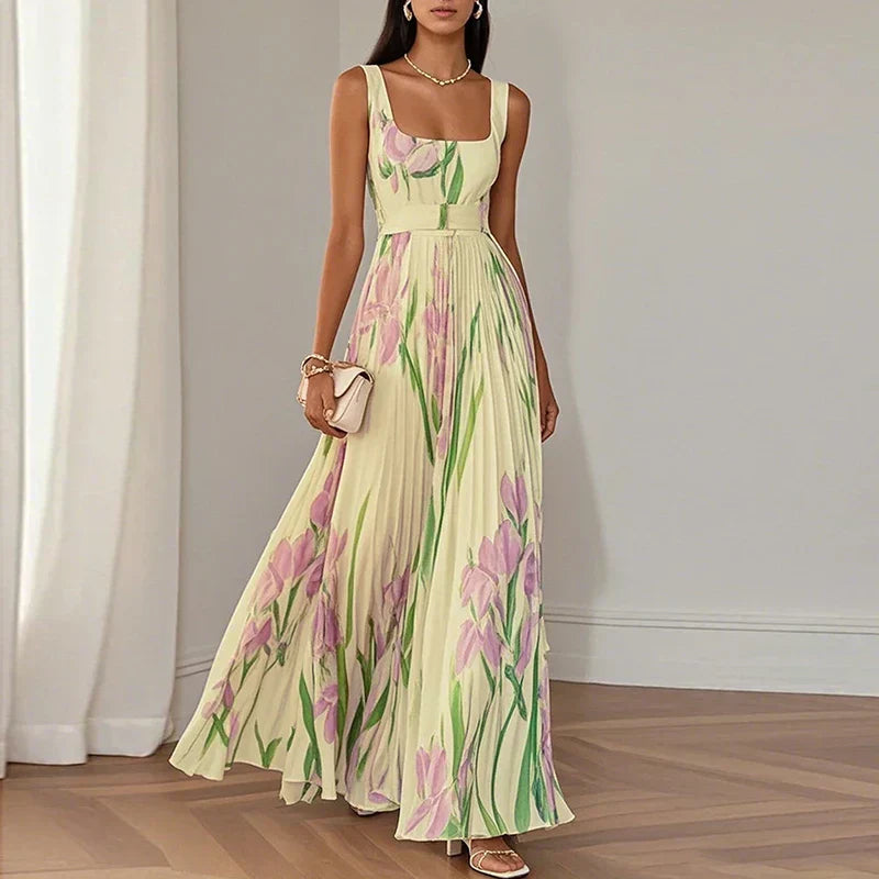 Liora | Floral A-Line Maxi Dress