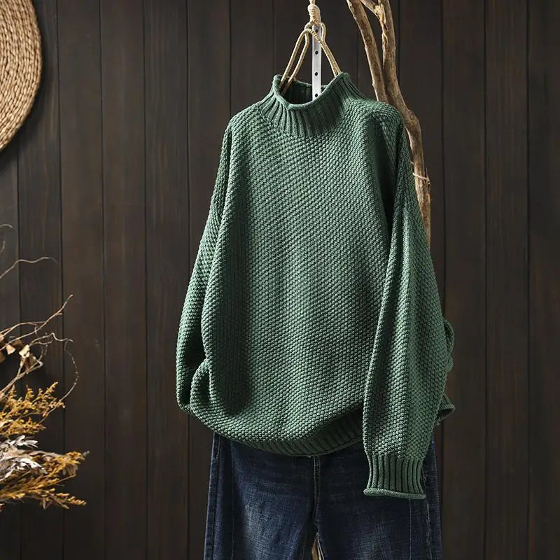 P|H - Relaxed Mock Neck Knit Sweater Ruthie
