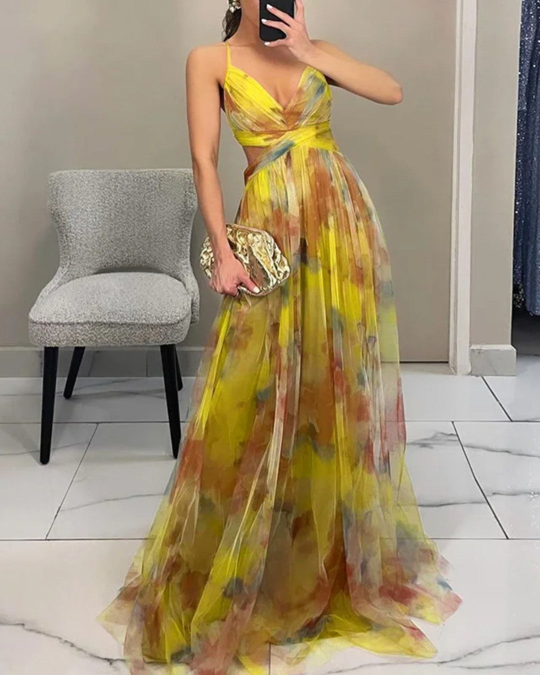 Sophie | Enchanting Maxi Dress with Floral Print