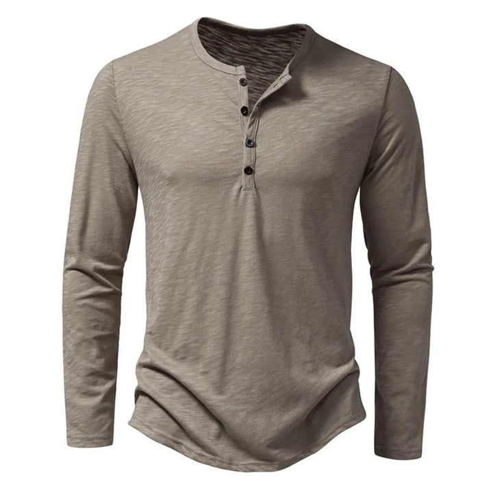Enzo Cotton Long Sleeve Henley