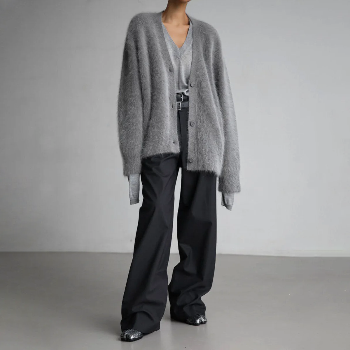 P|H - Brushed Mohair Button Cardigan Margaret