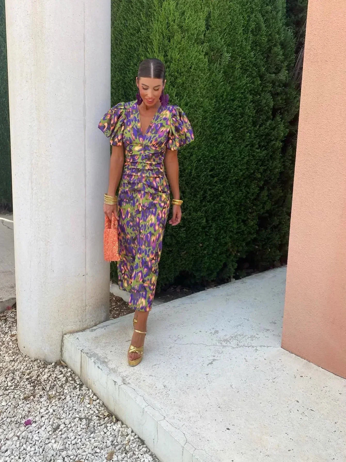 Hayes & Tate™ | Dress with Puff Sleeves