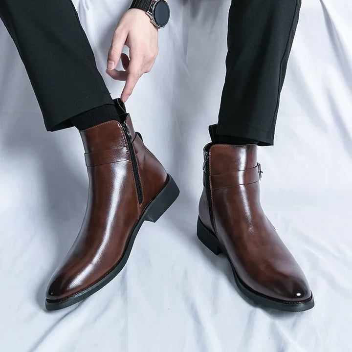 Sergio Authentic Leather Chelsea Boots