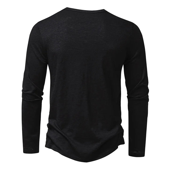 Enzo Cotton Long Sleeve Henley