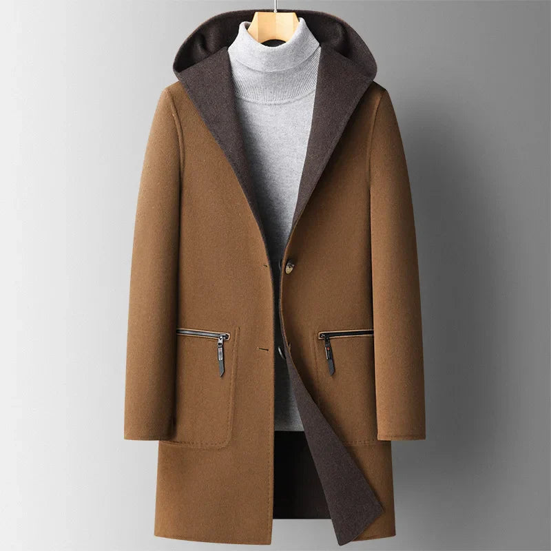 Cozy Wool Hooded Coat