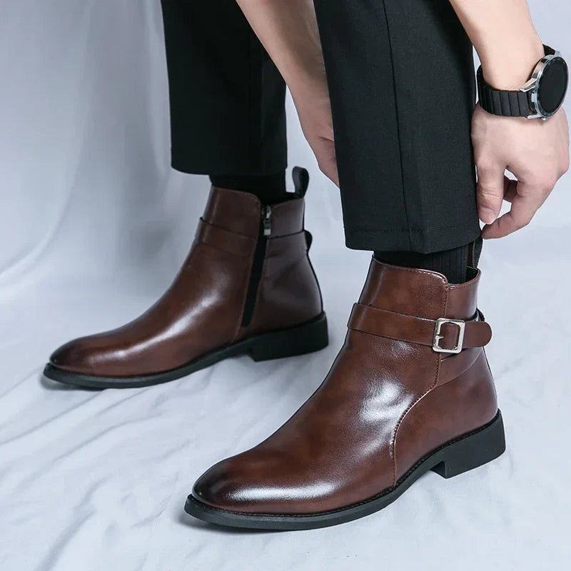 Sergio Authentic Leather Chelsea Boots