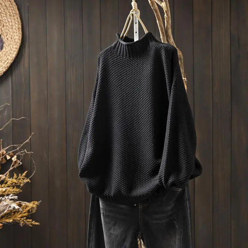 P|H - Relaxed Mock Neck Knit Sweater Ruthie