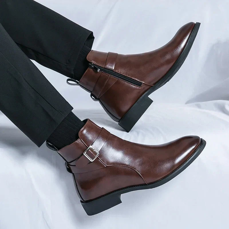 Sergio Authentic Leather Chelsea Boots
