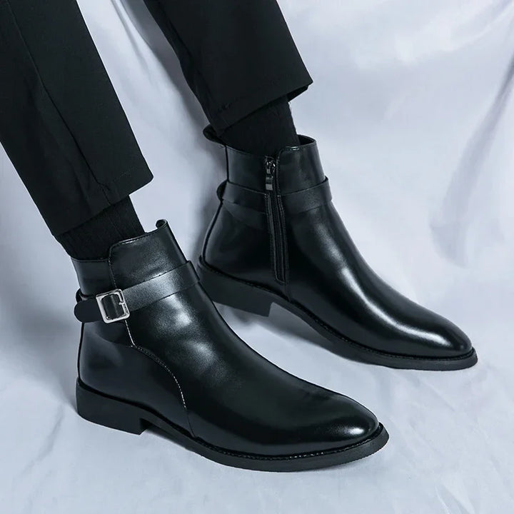 Sergio Authentic Leather Chelsea Boots