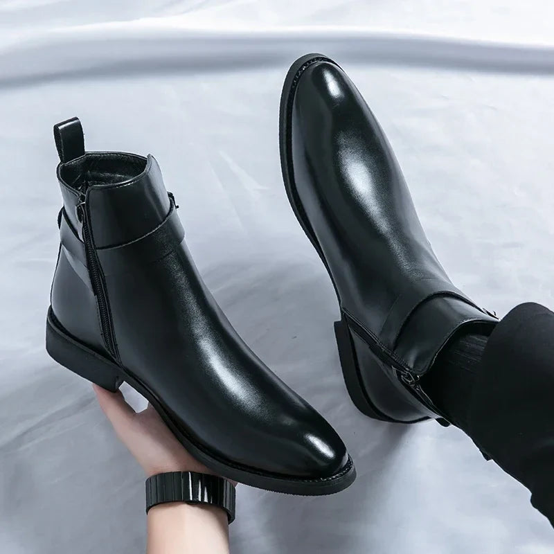 Sergio Authentic Leather Chelsea Boots