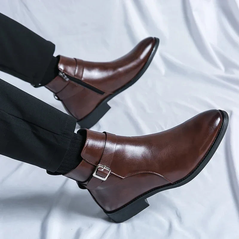Sergio Authentic Leather Chelsea Boots