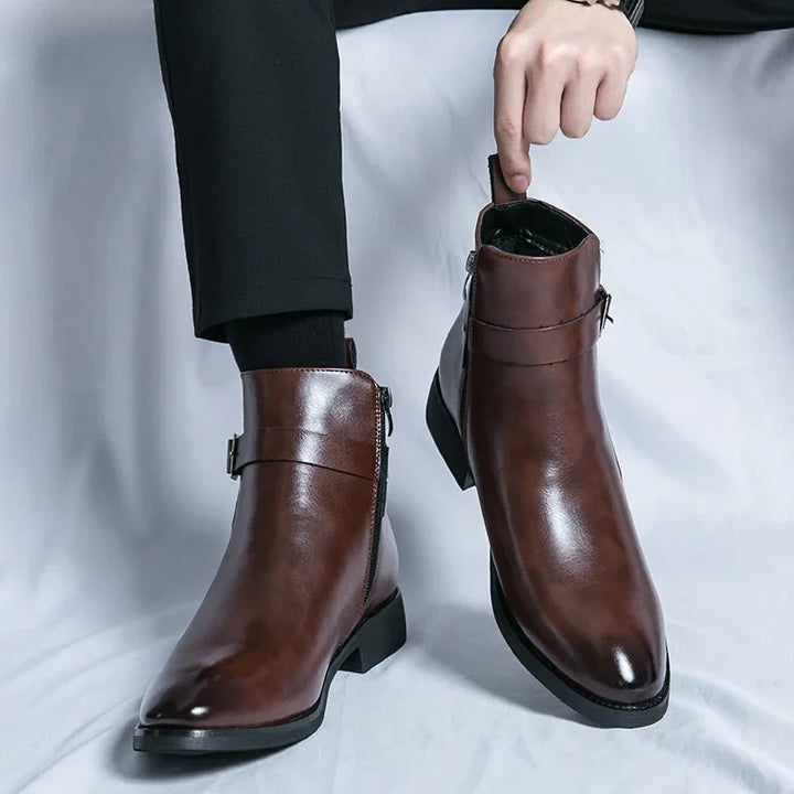 Sergio Authentic Leather Chelsea Boots