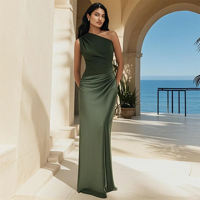 Hayes & Tate™  | Maxi Dress with a Guilt in Satin