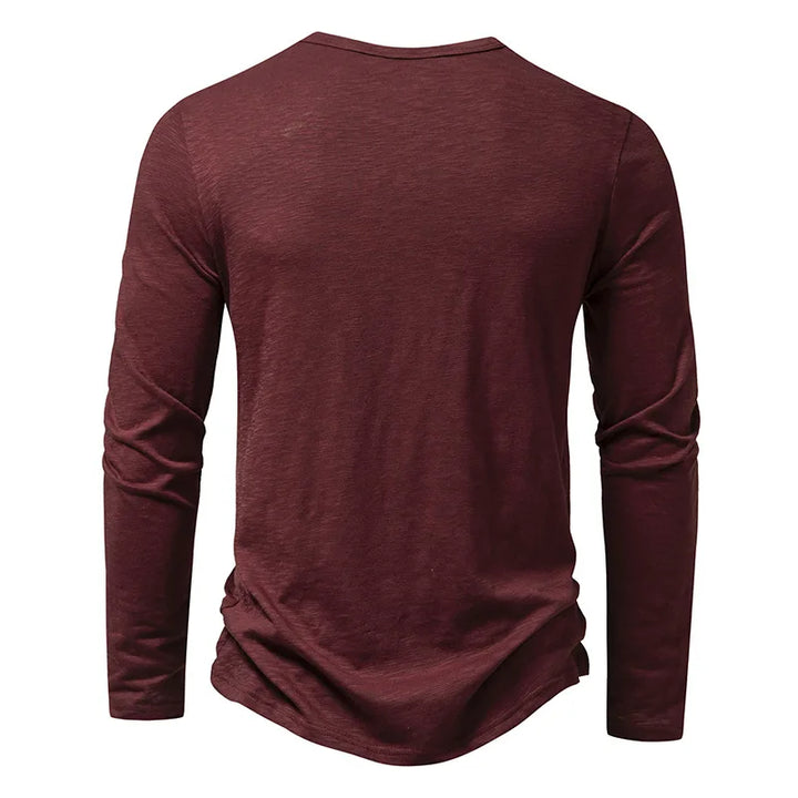 Enzo Cotton Long Sleeve Henley