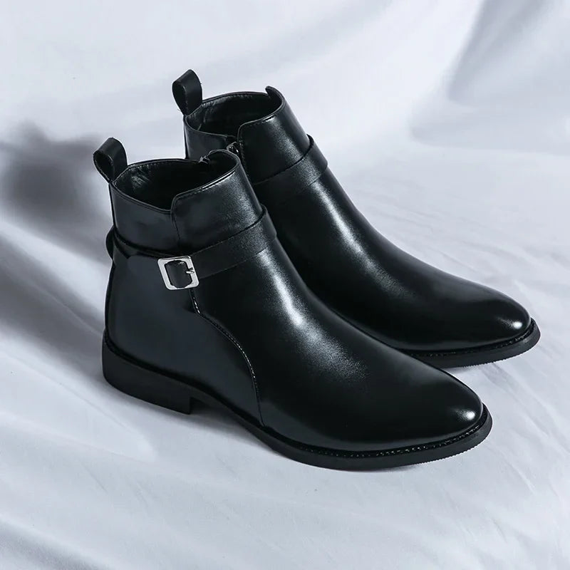 Sergio Authentic Leather Chelsea Boots