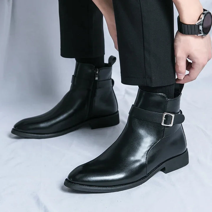 Sergio Authentic Leather Chelsea Boots