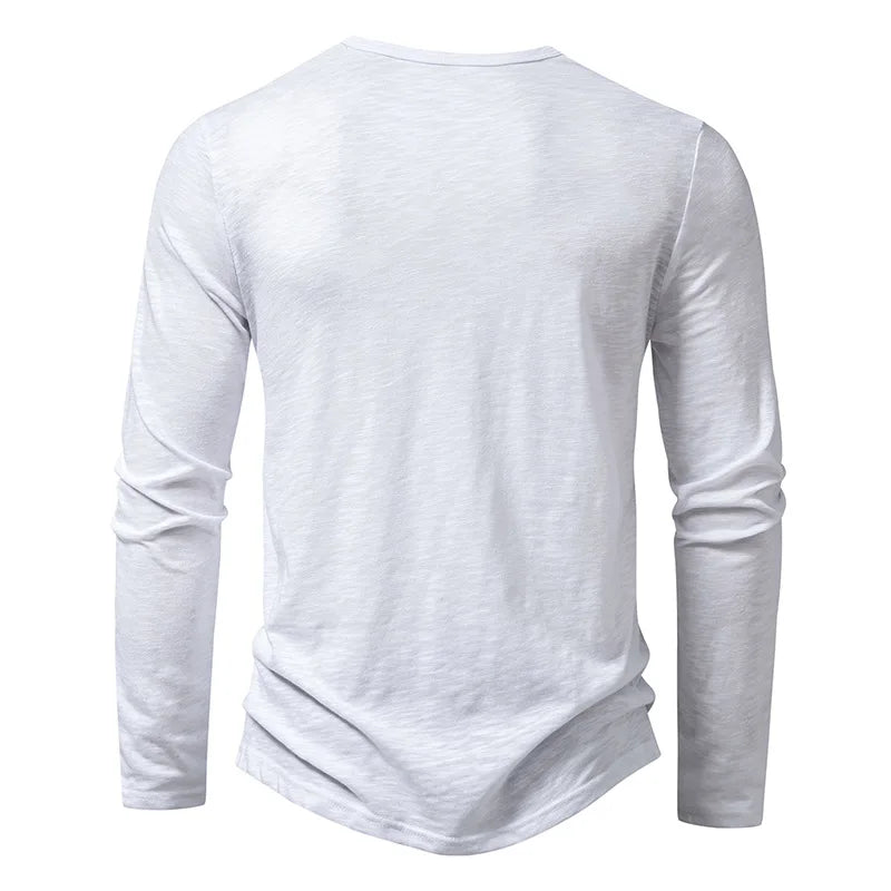 Enzo Cotton Long Sleeve Henley