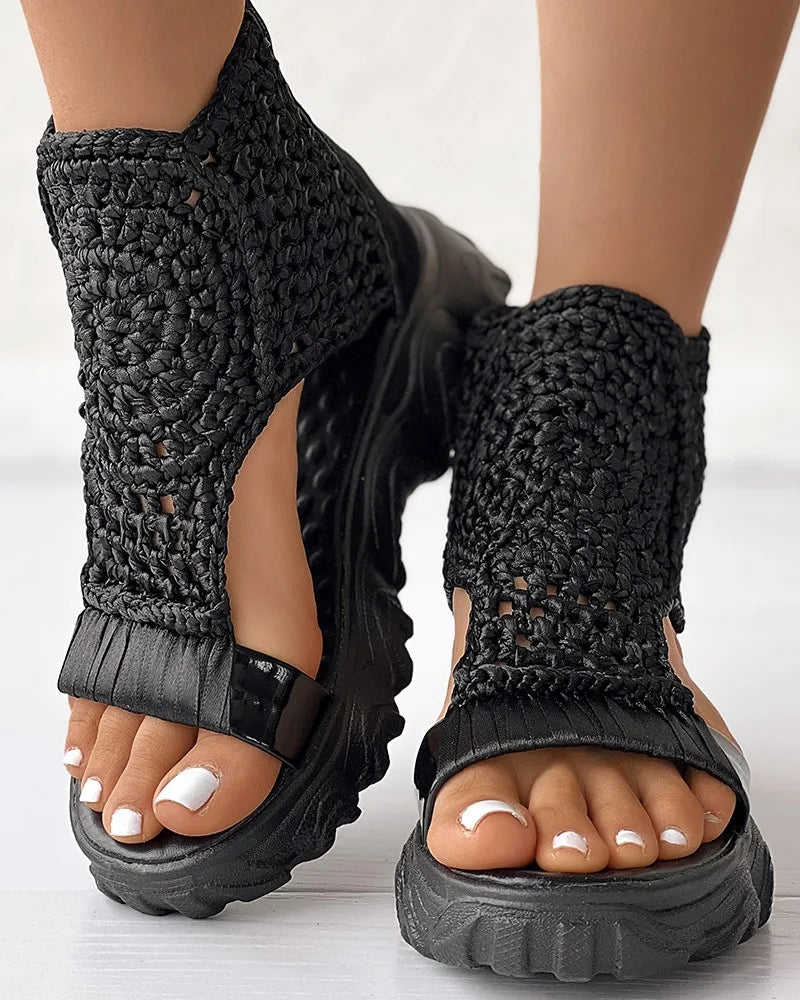 Jennifer Boho Knit Sandals