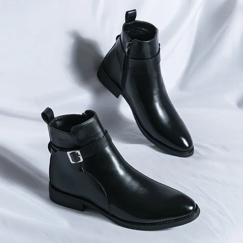 Sergio Authentic Leather Chelsea Boots