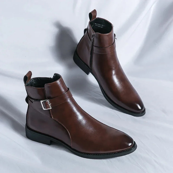 Sergio Authentic Leather Chelsea Boots