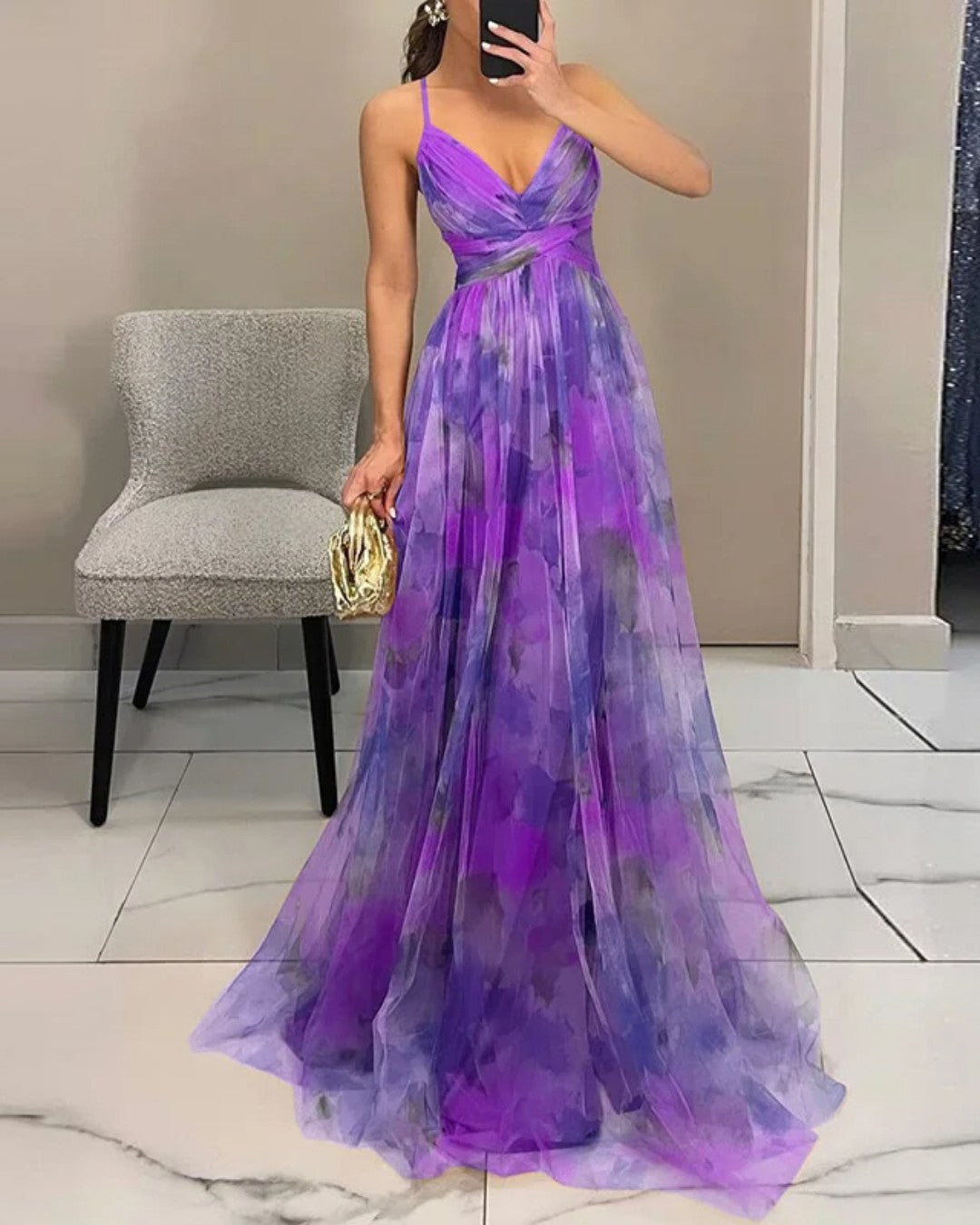 Sophie | Enchanting Maxi Dress with Floral Print