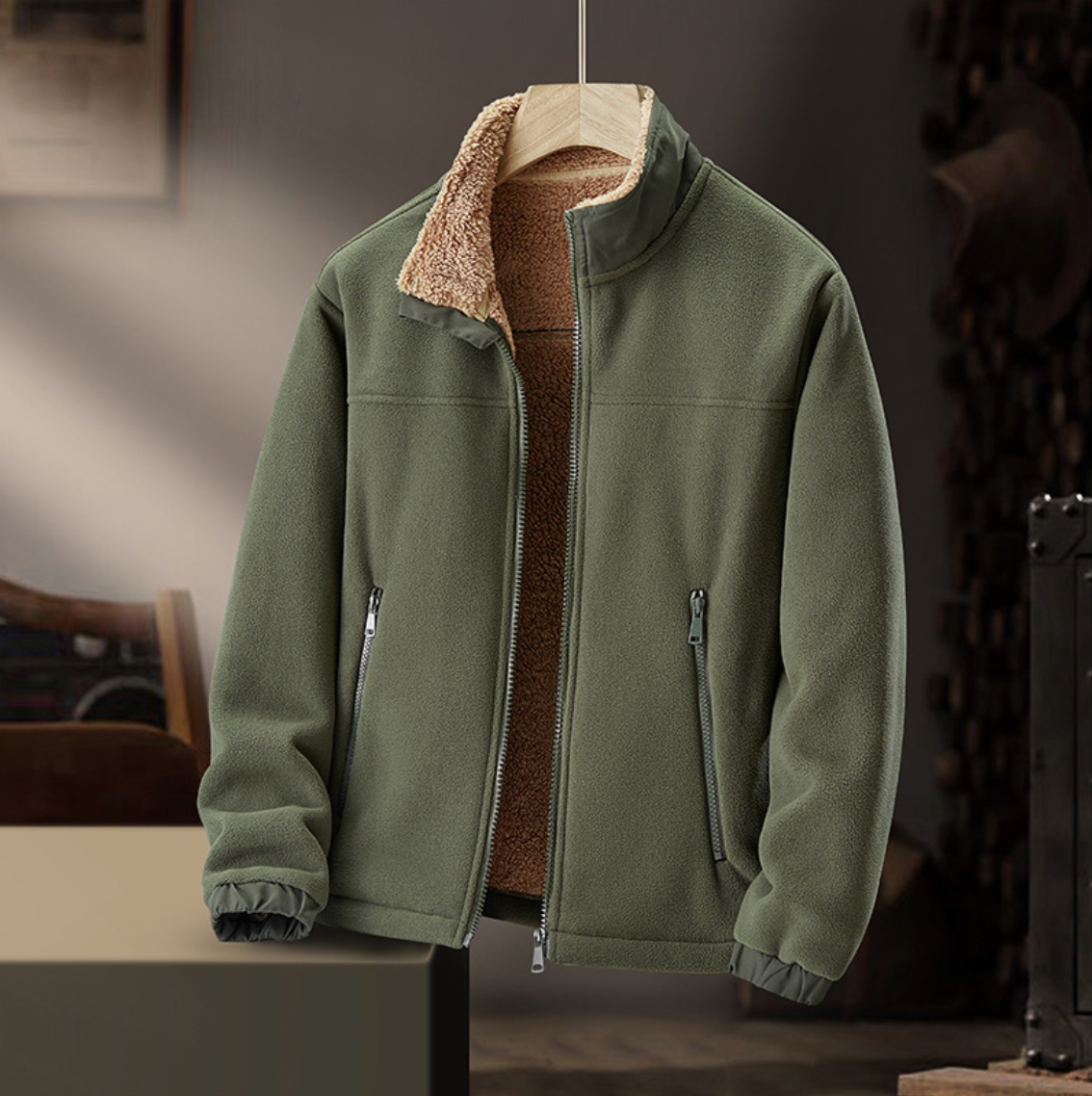 Gwen | Zip-Up Jacket with Soft Fleece Collar