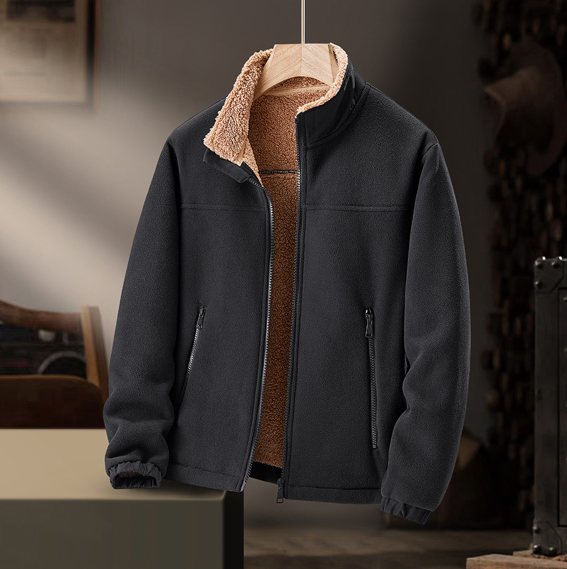 Gwen | Zip-Up Jacket with Soft Fleece Collar