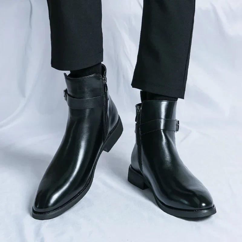 Sergio Authentic Leather Chelsea Boots