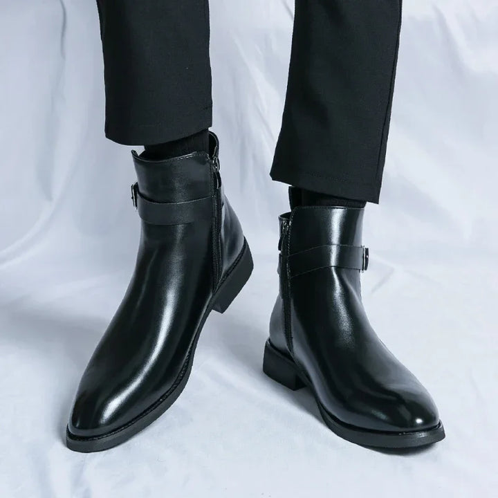 Sergio Authentic Leather Chelsea Boots