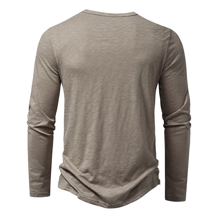Enzo Cotton Long Sleeve Henley