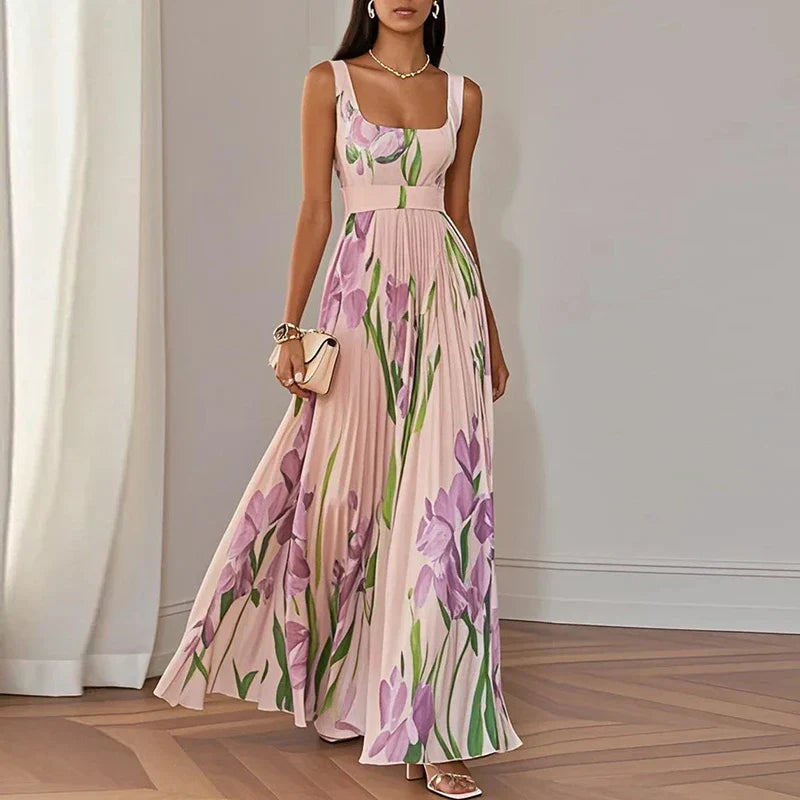 Liora | Floral A-Line Maxi Dress