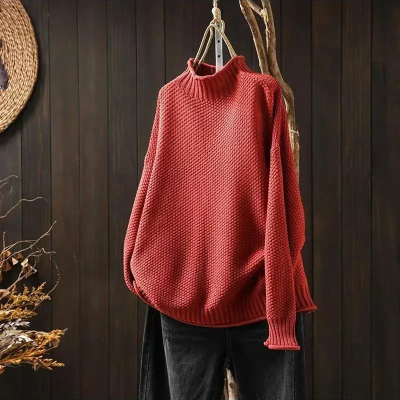 P|H - Relaxed Mock Neck Knit Sweater Ruthie