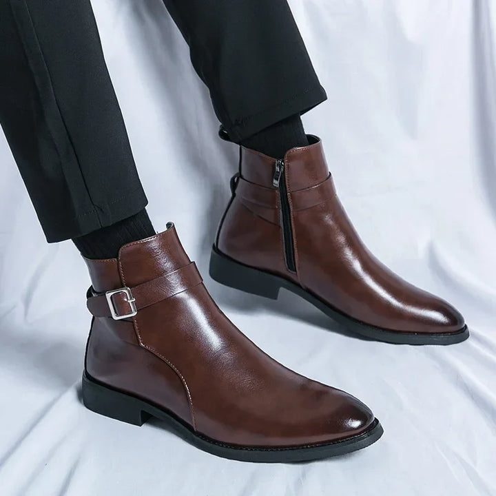Sergio Authentic Leather Chelsea Boots